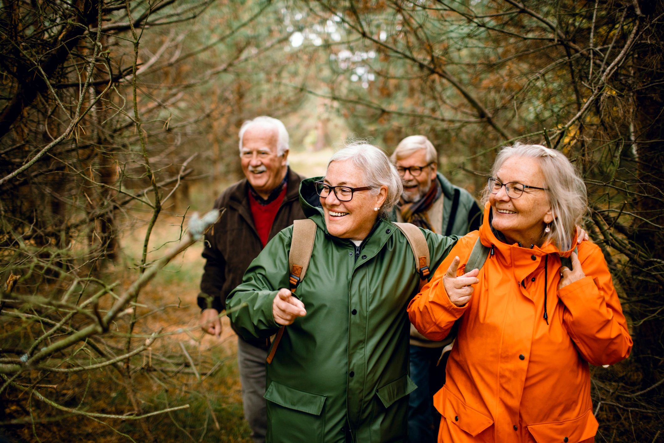 happy elderly group activities